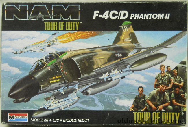 Monogram 1/72 F-4C/D Phantom II Steve Richie 5 Kill Ace - Tour of Duty Issue, 5451 plastic model kit